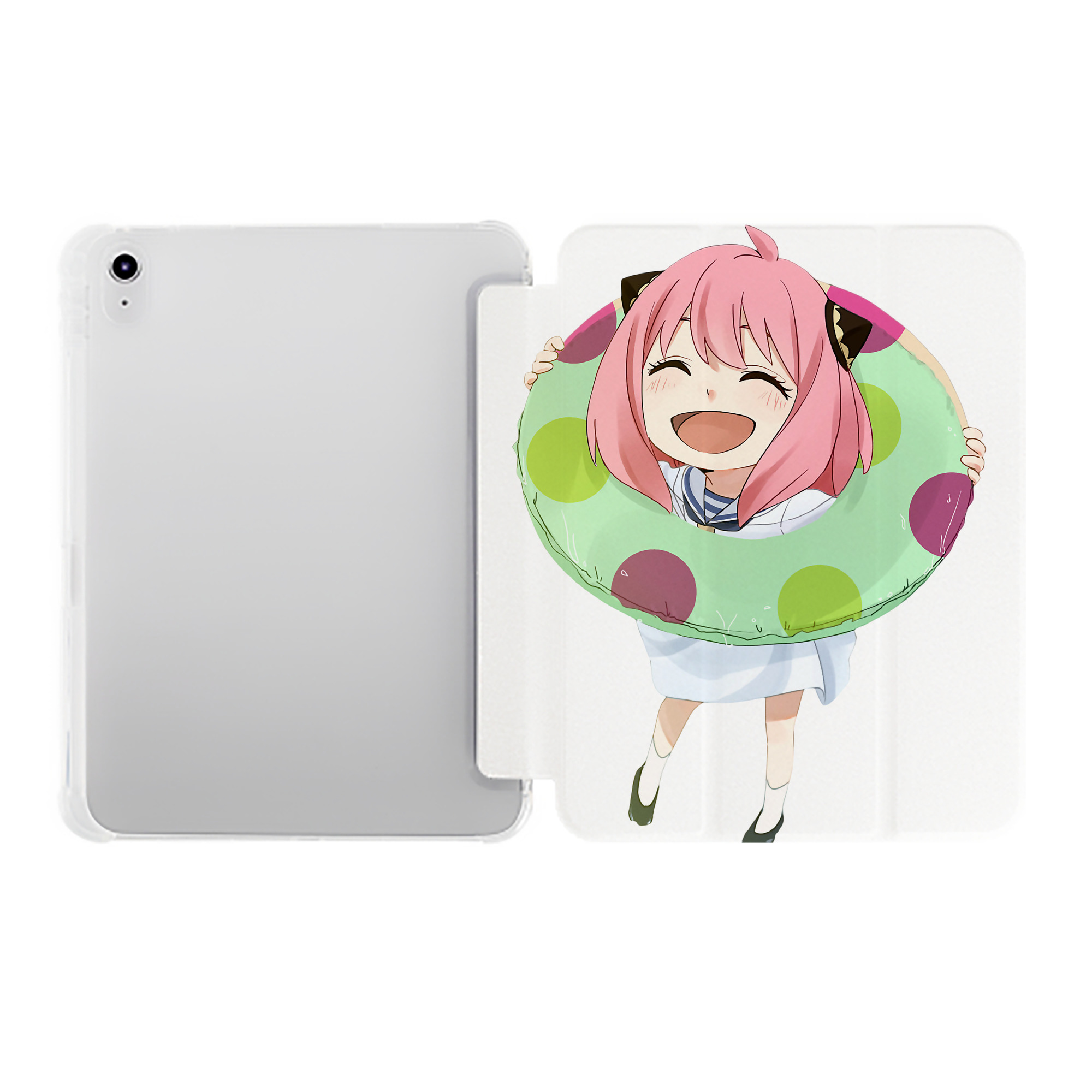（画像用） SPY×FAMILY间谍家家酒 IPad ケース ペン収納付き 三つ折りスタンド PUレザー×シリコン 対応機種9.5/10.5/10.9インチ